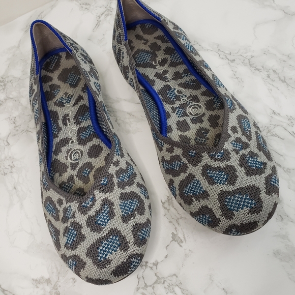 Rothy's Leopard Round Toe Flats Shoes - Picture 2 of 11